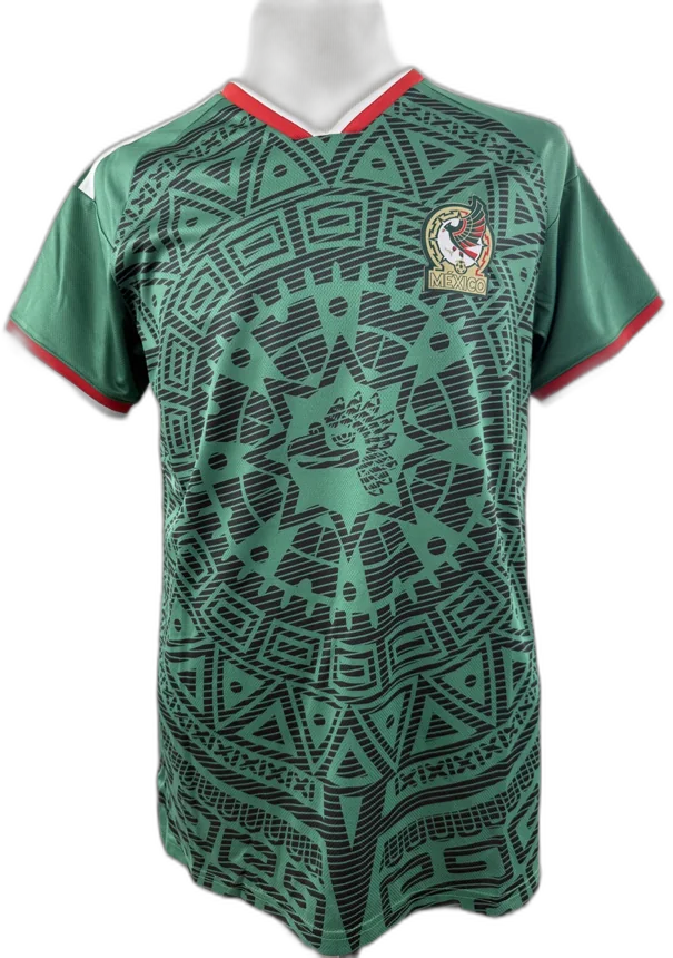 Mexico 2026 Sol Azteca green fan jersey, front view